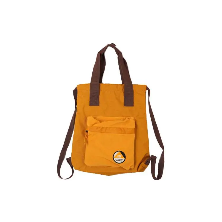 New Balance Zippered Logo Fabric Handbag Backpack for Men and Women – Brown