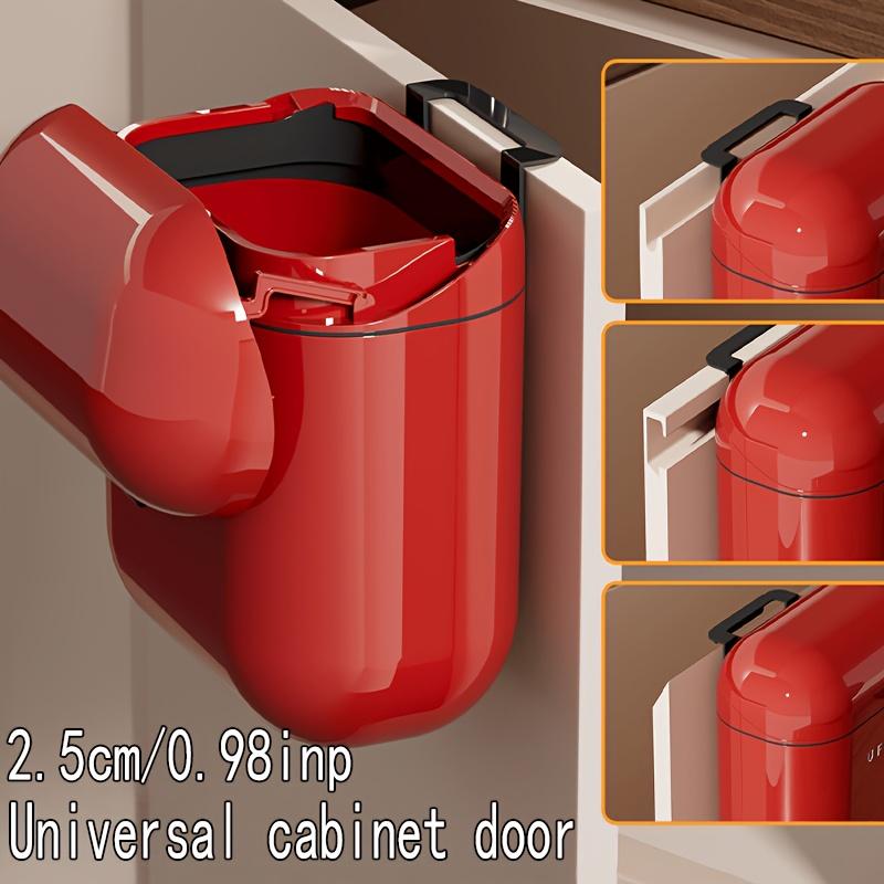 Wall Mounted Trash Can with Dual Lid - Under Sink Hanging Bin, Odor-Control Kitchen Waste Basket, Easy Install, Cute Design