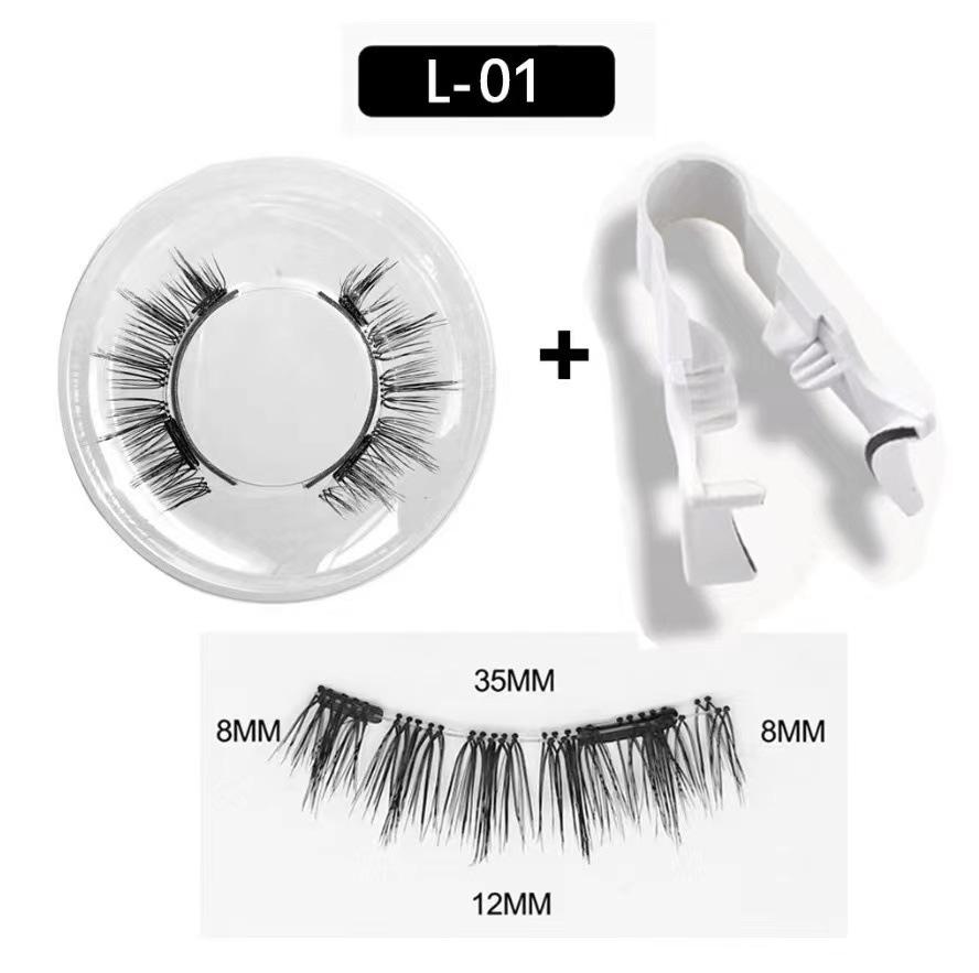 Reusable Magnetic Eyelashes No Glue Needed Magnetic Lash Kit with Clips Easy Application False Eyelashes for Beginners