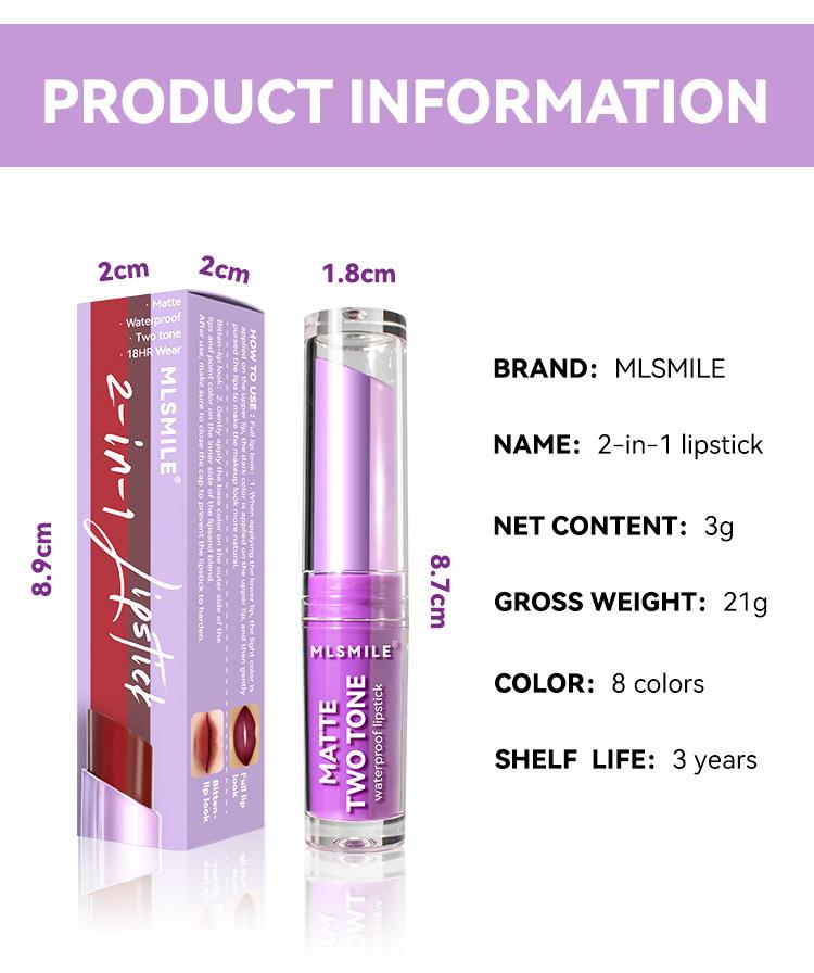 tone lipstick, shimmer and matte, moisturizing, non-transferable, lip balm, gradient gradient lip makeup lipstick