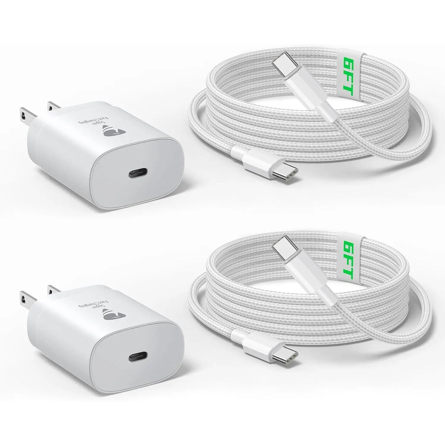 2-Pack 30W USB C Charger Block, Type C Charger  , PD3.0  Chargers, Type C  Block for  16 Pro/16 Pro Max/ 15/15 Pro(6FT USB-C )
