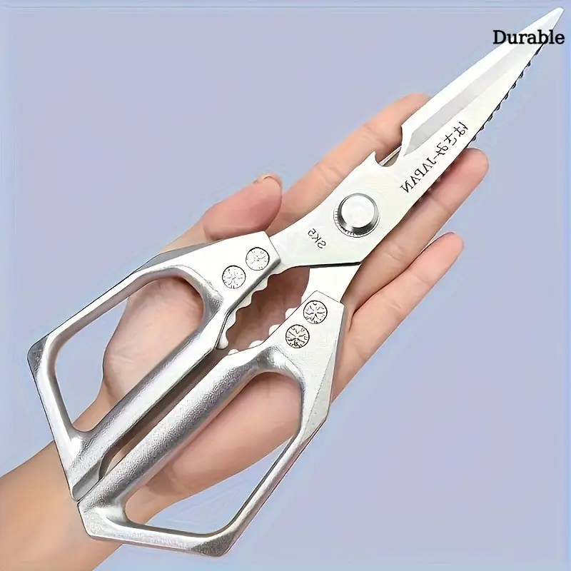 Full Steel Thickened Kitchen Scissors, Multi-Functional Strong Chicken Bone Cutter, Home Use Food Grill Fish Bone Clipper, Heavy Duty Scissor