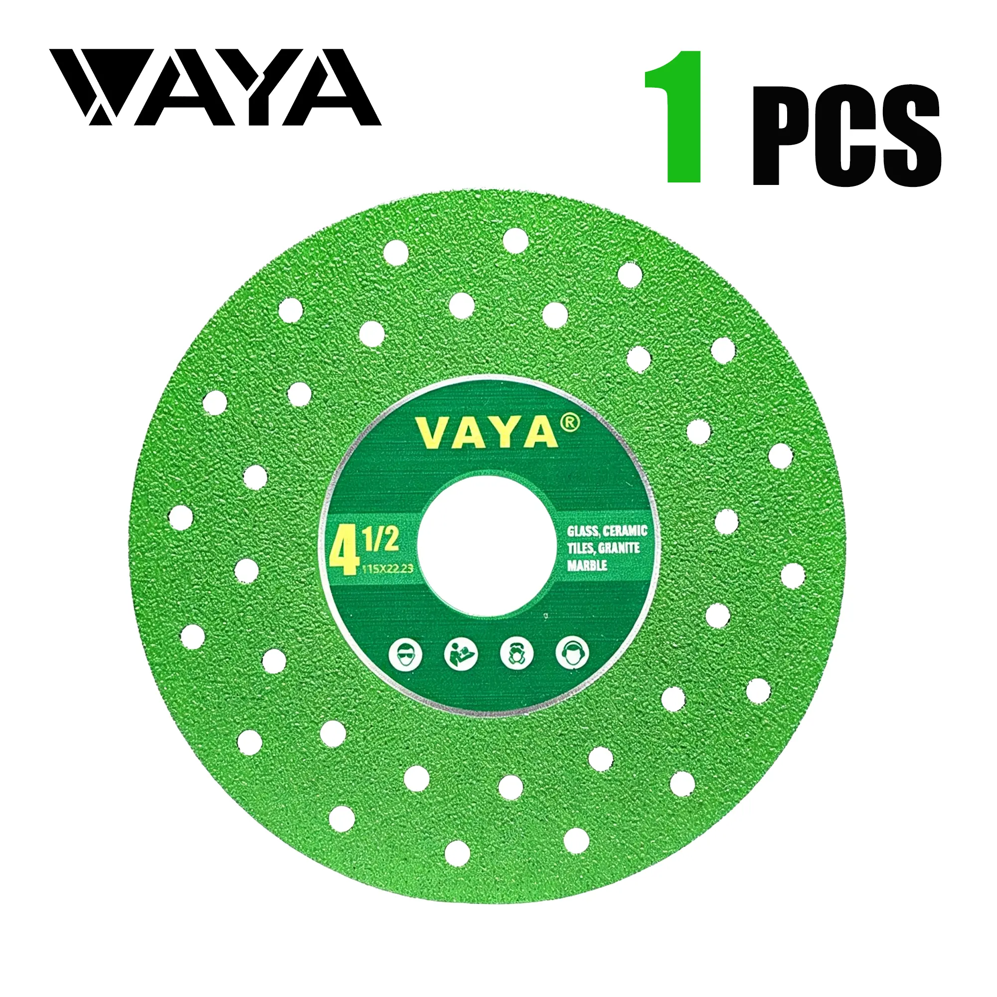 VAYA 115mm Diamond Saw Blade (1PCS), Angle Grinder Attachment for Cutting Tile, Marble, Ceramic, Chamfer Edge & Porous Cutting Tasks, Diamond Blade