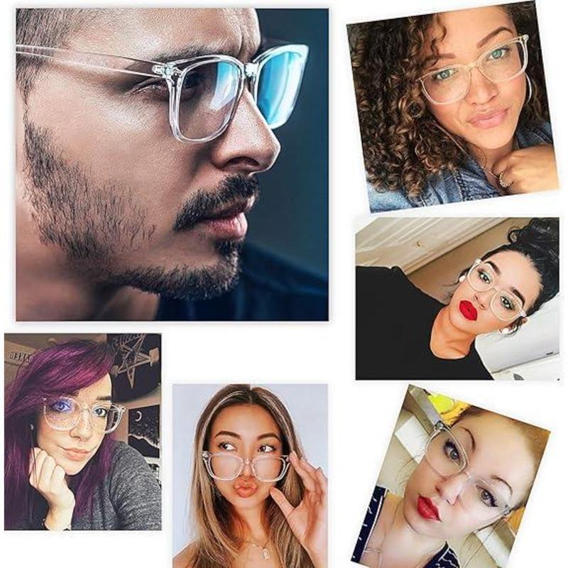 Blue Light Glasses Men Women Anti Glare Computer Gaming Glasses Lightweight HD Lens