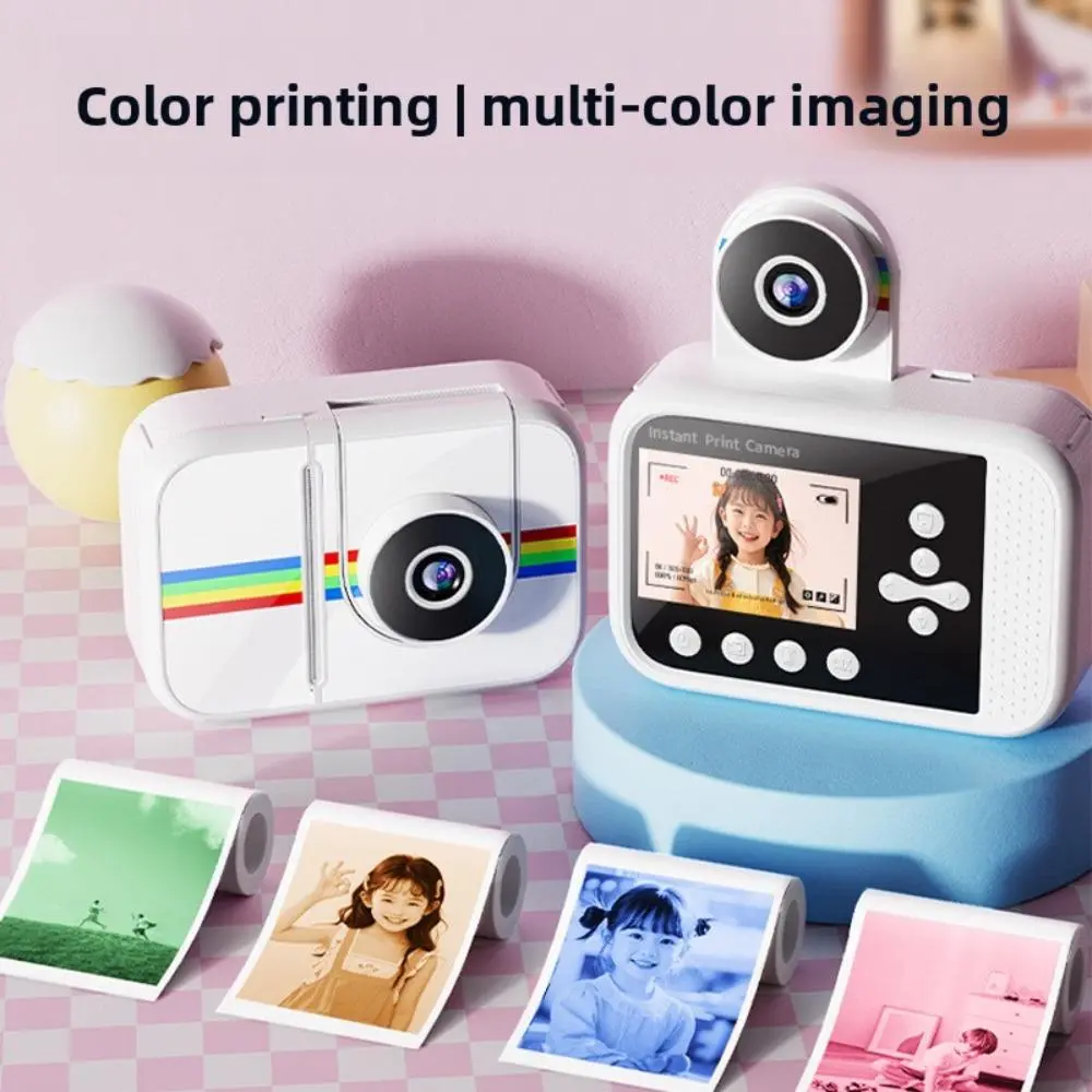 Kids Thermal Instant Print HD Camera - LCD Screen, Rechargeable, Micro SD Card Slot, Smart Digital Photography Toy Gift for Children’s Birthdays, Hd Smart Digital Photography