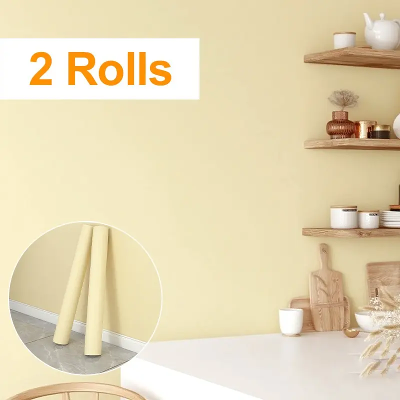 【2rolls】45Cm Width Peel And Stick Wallpaper - Self Adhesive, Big Removable Vinyl Sticker for Walls - Background Wall Beautification, Easy to Install, Suitable for Kitchen Backsplash, Living Room, Bedroom And Furniture Decoration