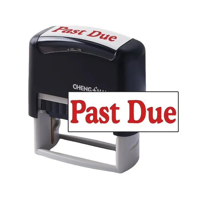 Automatic Ink Stamp for Office Use, Ink Enhances Print Quality, Rectangular Durable Plastic Design, Instant Workflow Solution, Booklet Stamps