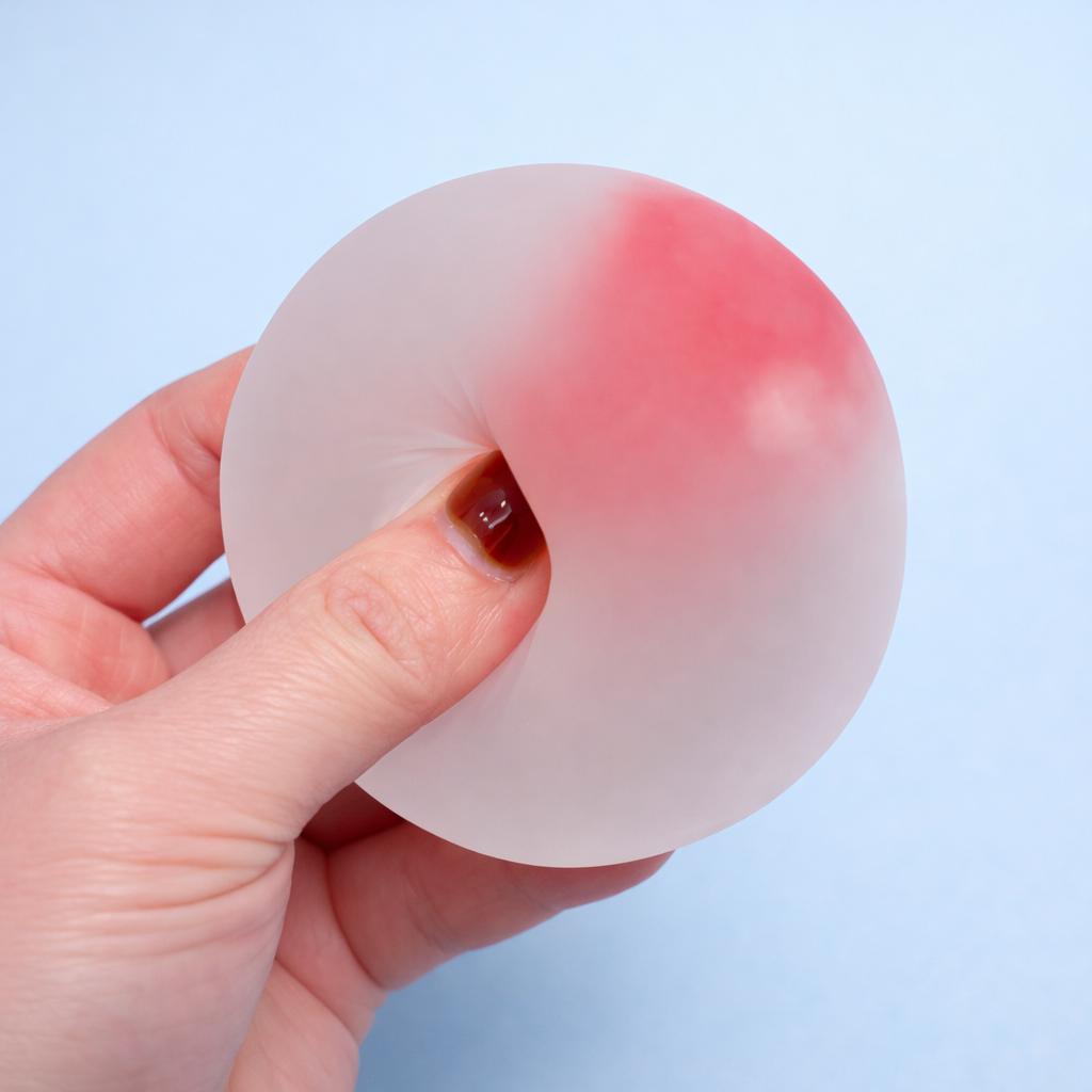 6cm Frosted Strawberry Maltose\Vaseline Squishy - Soft Fidget Stress Ball|TikTok Viral Sensory Toy Strawberry Marshmallow Squeeze Ball Toy, Kawaii Squishies, Slow Rebound Handmade Creative Gift, Stress Relief Fidget Toy for Kids & Adults