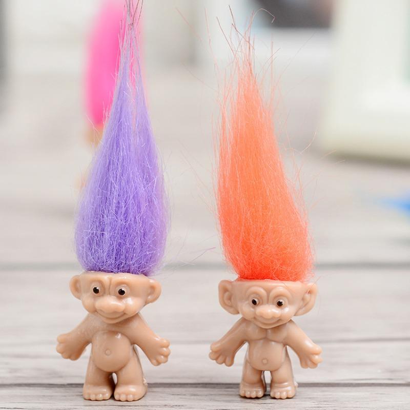 Troll Doll Toy Doll Injection Molded Doll Vintage Home Furnishings Cute Mini Collection