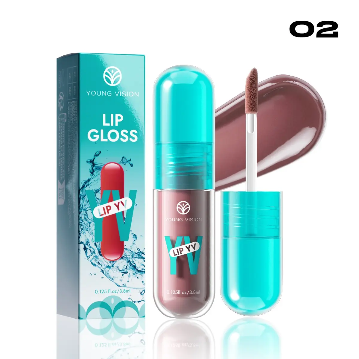 YOUNG VISION Avocado Moisturizing Lip Gloss, Lightweight Hydrating Formula, Refreshing Non-Sticky Finish, Soothes Dry Lips, Brightening Effect