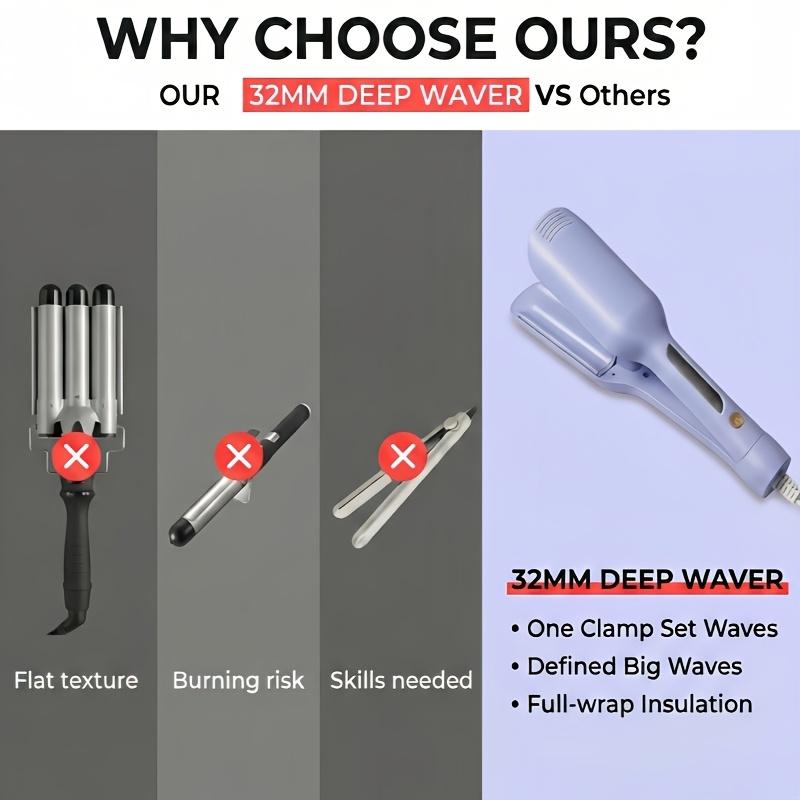 A Professional Curling Iron for Hair Salons, Featuring a 32Mm Designed for Both Enthusiasts And Stylists to Effortlessly Achieve Beautiful Waves And Deep Curls. It Offers Long-Lasting Results, Deep Curls