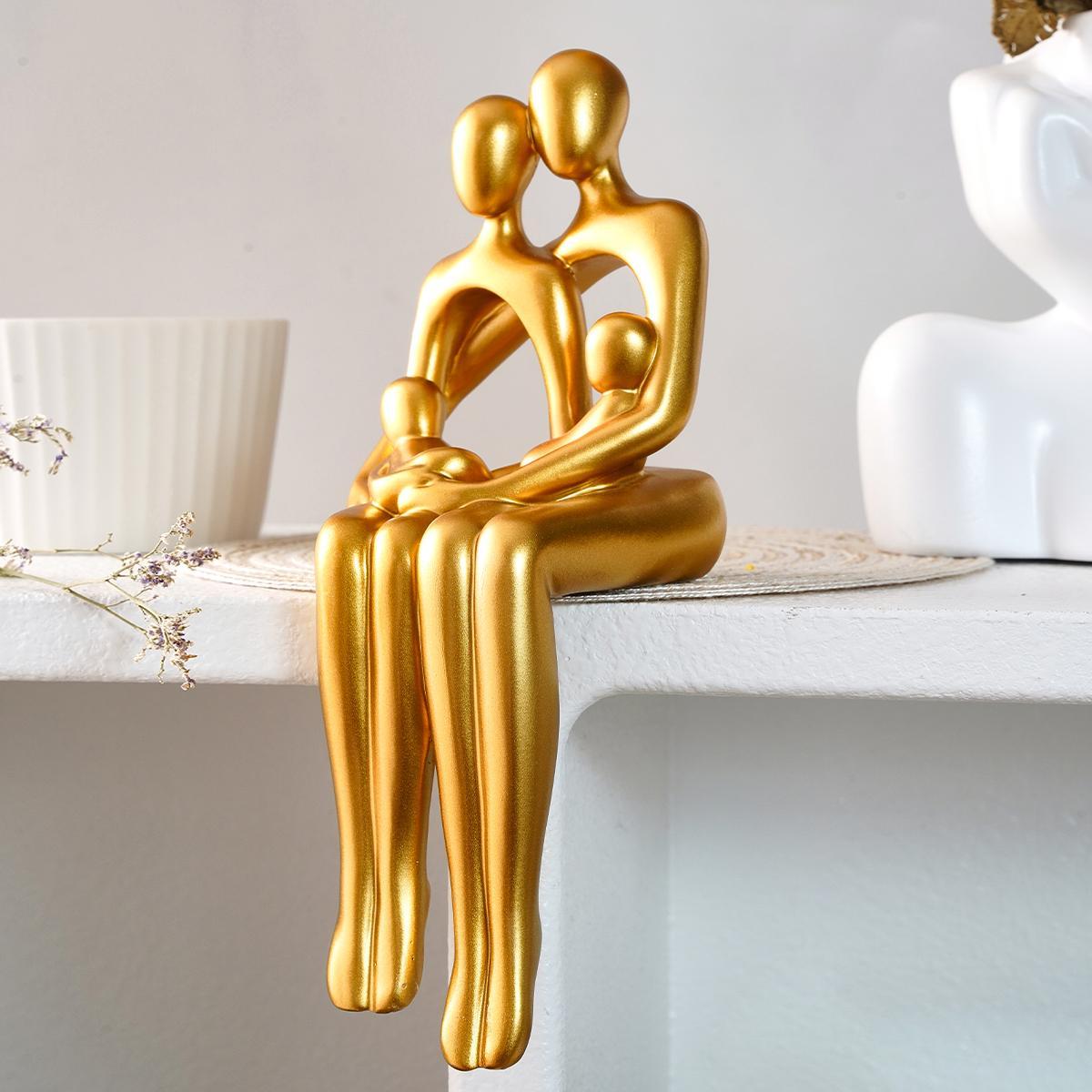 Creative Resin Decoration Craft, 1 Count Family Design Resin Decoration Ornament, Desktop Decoration for Home, Restaurant, Party, Sculpture Desk Decor