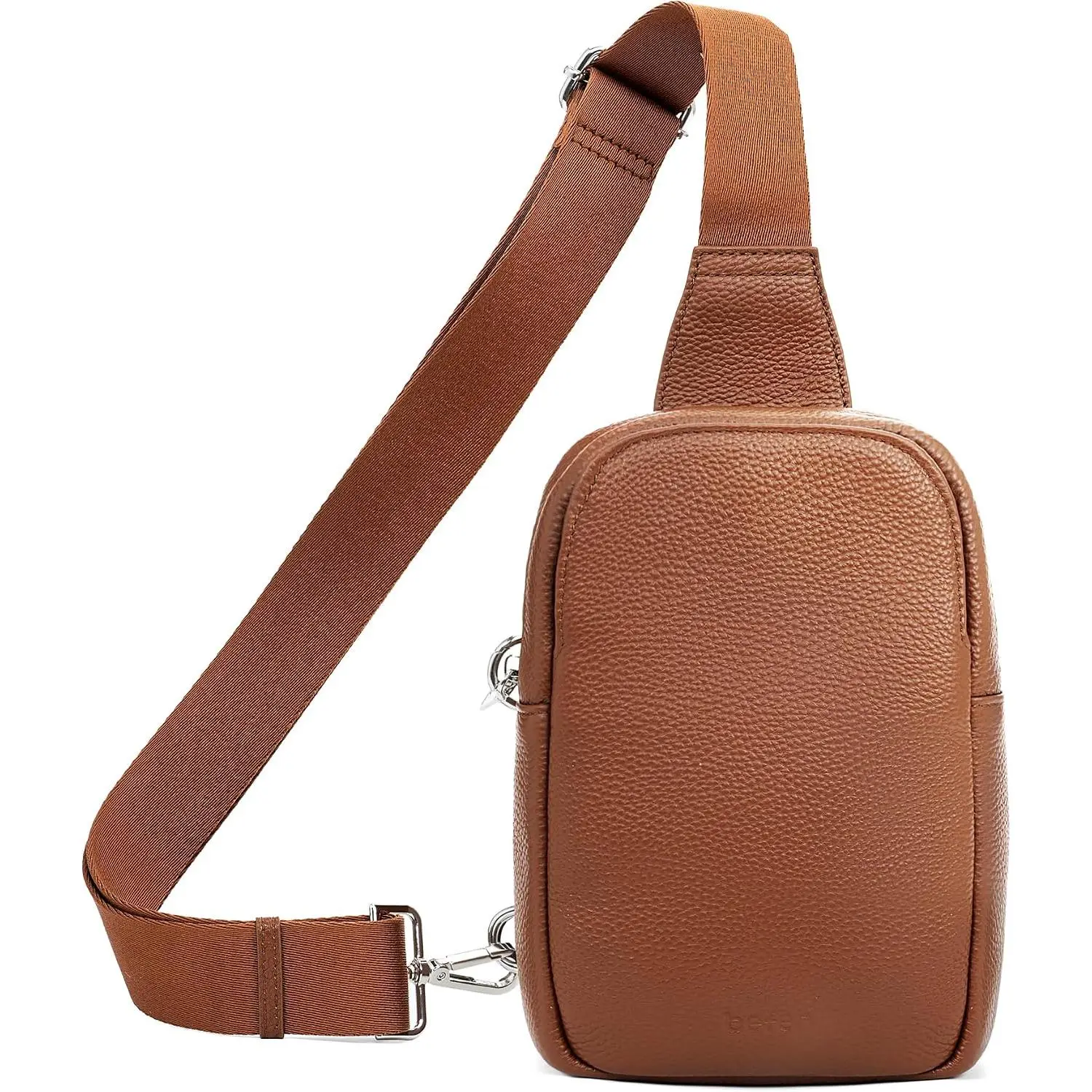 Women's Real Leather Anti-Theft Crossbody Sling Bag - RFID Blocking, 5 Card Slots, Minimalist Decluttering, Daily Use Bags, Compact Fit, Intelligent Storage, Lychee Texture Small Travel Purse