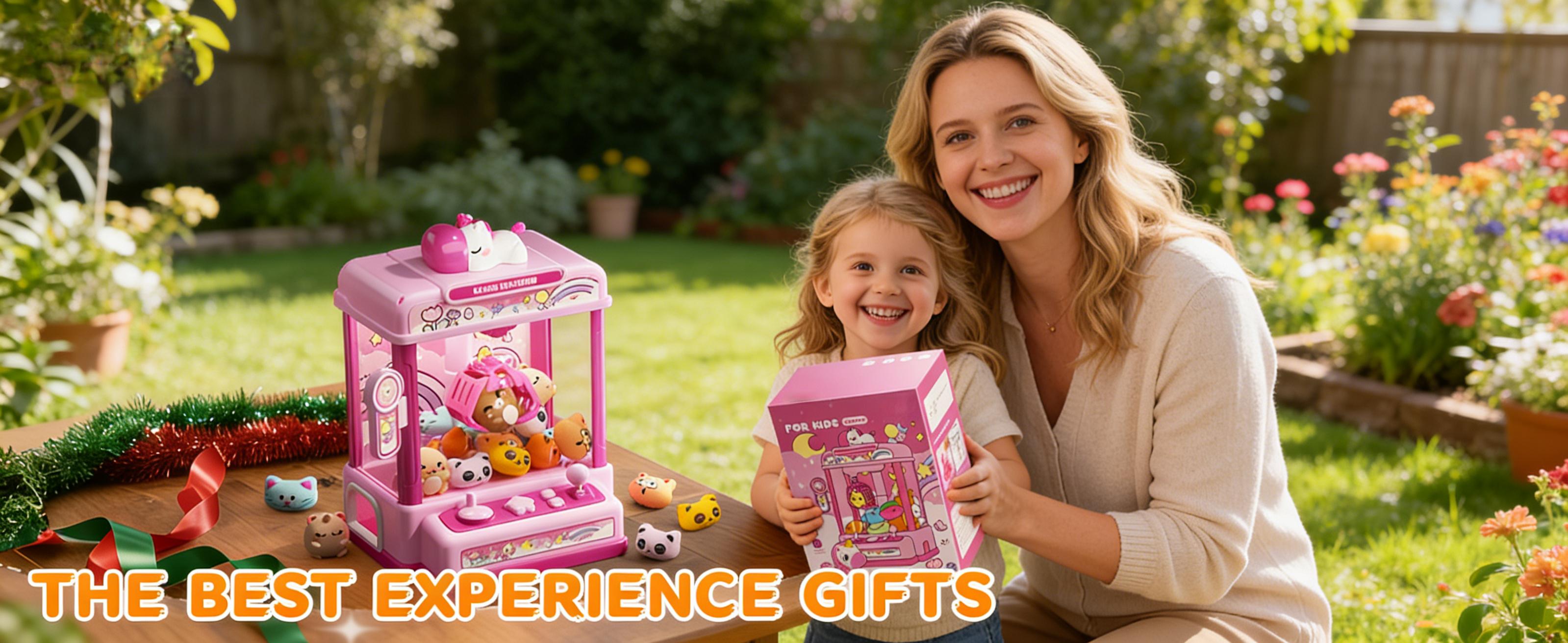 Claws Machines for Kids ,Candy Dispenser Machine,Claws Game Machine for Girls Age 5+, Mini Vending Machines Girls Unicorns Toys with Sound & 20 Mini Plush Toys,Arcades Game Indoor Toy for Home Party Birthday