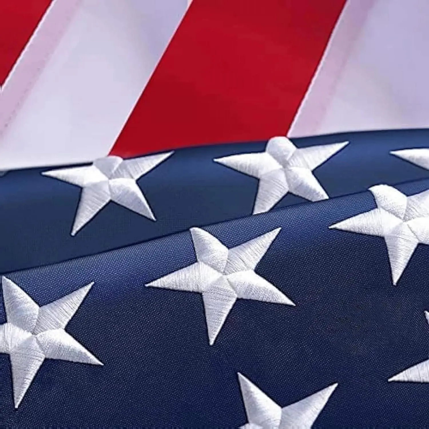 American Flag 3x5 FT Heavy Duty 420D Polyester US Flag for High Winds, Tear-Proof with Brass Grommets, Embroidered Stars & Sewn StripesGift