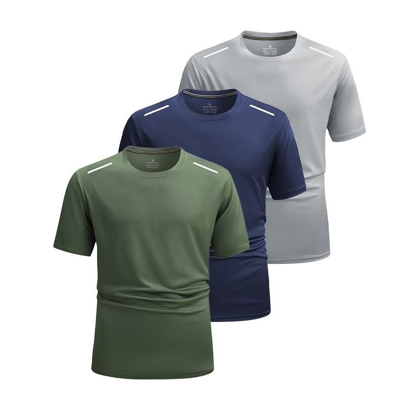 1/3 Pack Men's Workout Running Shirts, Dry Fit Moisture Wicking T-Shirt, Gym Athletic Short Sleeve Tee Shirts, Breathable Quick Dry Sportswear
