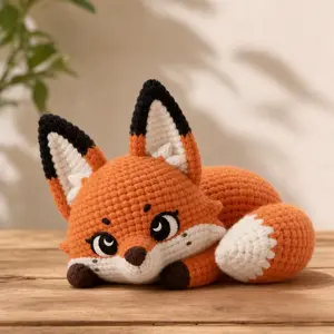 DIY Crochet Cute Fox Kit, Beginner Friendly Amigurumi Doll Tutorial Set, Perfect Gift Idea, Heartfelt Handmade Craft Project