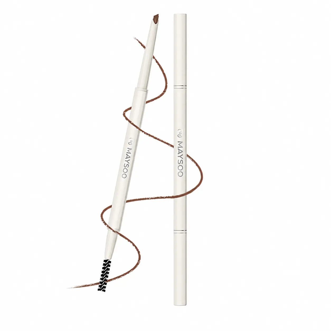 Dual-Tip Triangular Eyebrow Pencil with Waterproof Long-Lasting Formula, Smudge-Resistant Precision Tip, Firm Core for Defined Hair-Like Strokes, Ideal for Natural Arch Definition and Professional Makeup Artists