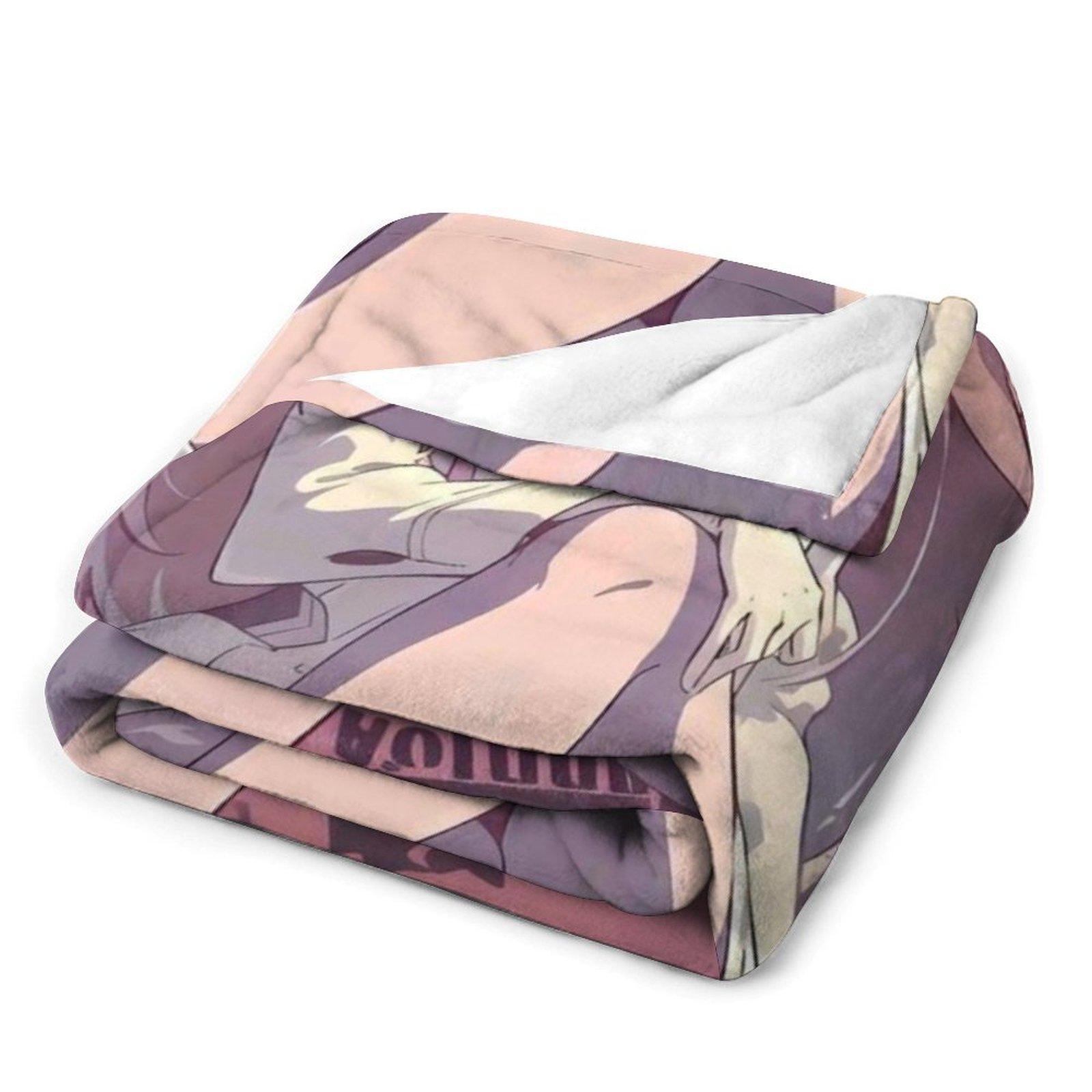 Darling in the Franxx Zero Two Anime Throw Blanket, Soft Flannel 02 Retro Style Blanket, Cozy Anime Decor for Couch Bed, Anime Lover Gift