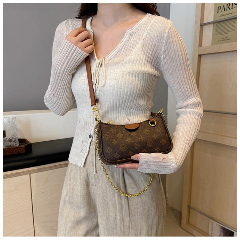 Women's Fashion Bag Women's Vintage Print Chain Small Square Bag Women's Shoulder Bag Crossbody Bag Women's Crossbody Bag Daily Bag Leather Satchel