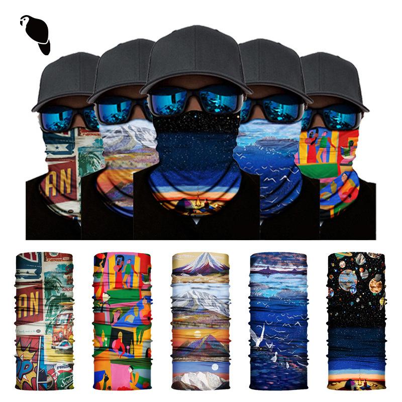 Outdoor seamless mask magic headscarf cross-border sports cycling windproof elastic sun protection light