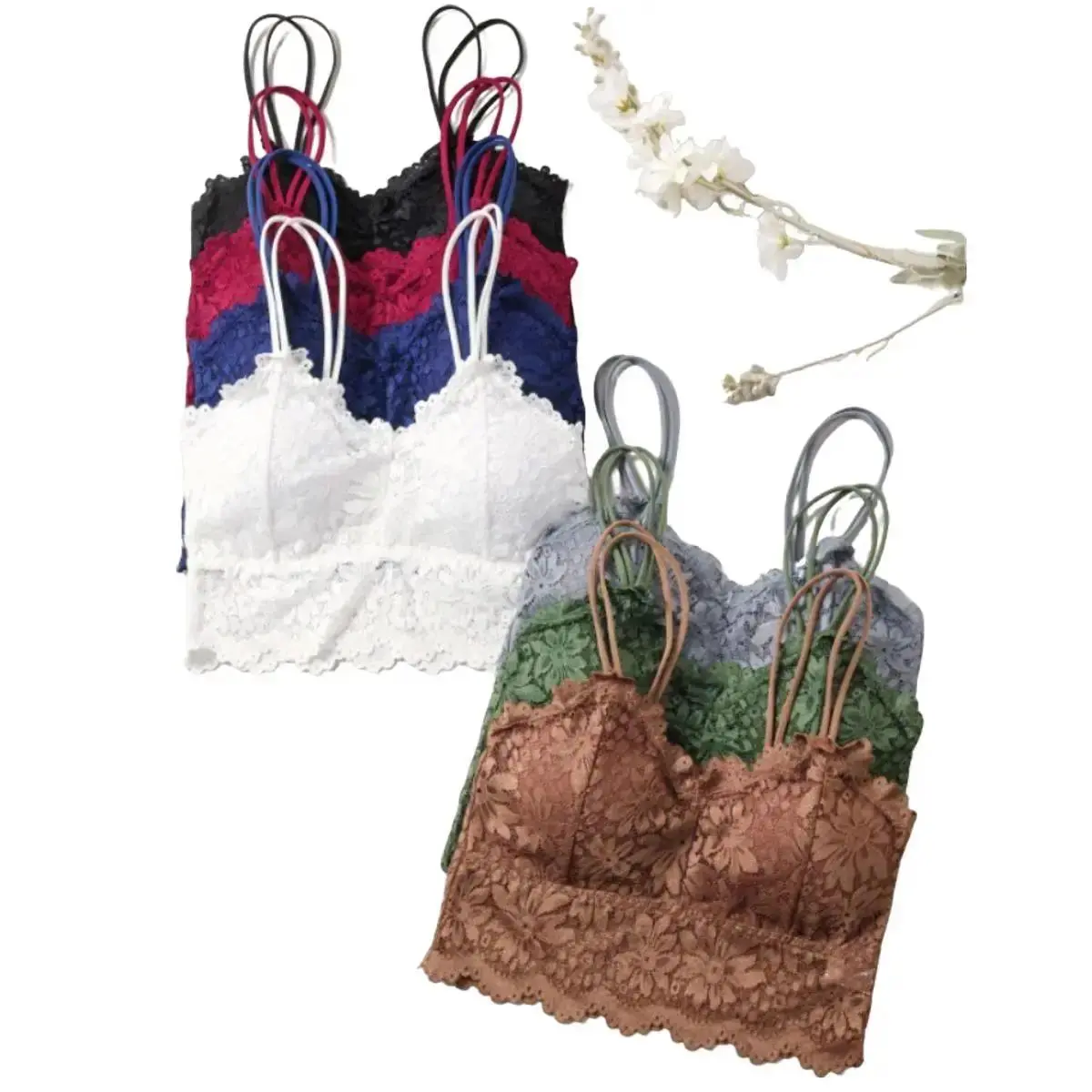 Women's Sexy Sheer Bralette with Floral Chest Embroidery, Soft Wireless Backless Lace Bra with Removable Pads, Breathable, Style, Daily Wear, Casual, Lingerie, Sunflower, Solid, Nylon, Bralettes Woman