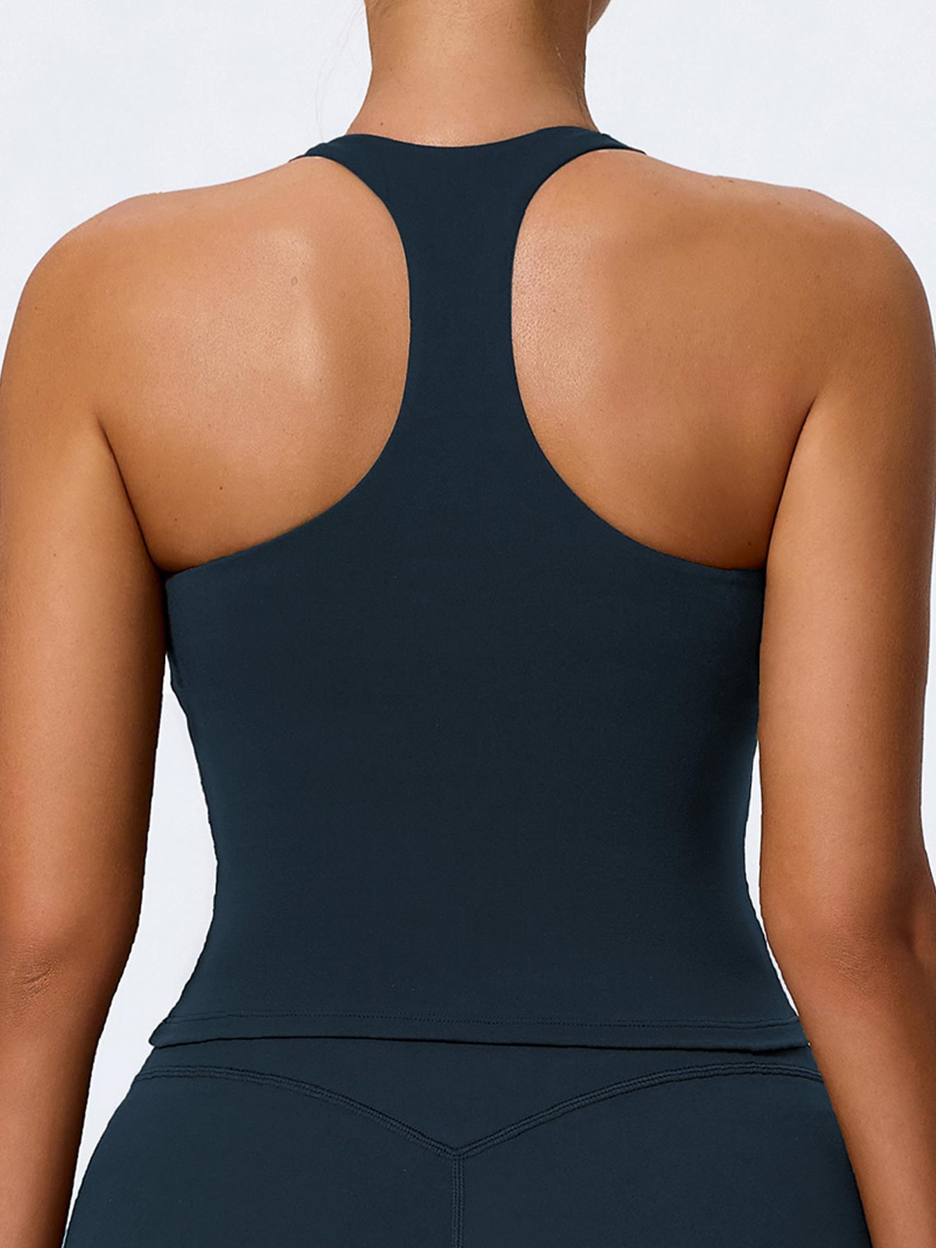 Women's Sleeveless Soft Sports Tank Top with Chest Pads, Slim-Fitting Yoga Shirt for Flexible Movement, Ideal for Outdoor Jogging and Gym Workouts, Sleeveless Gym Tops