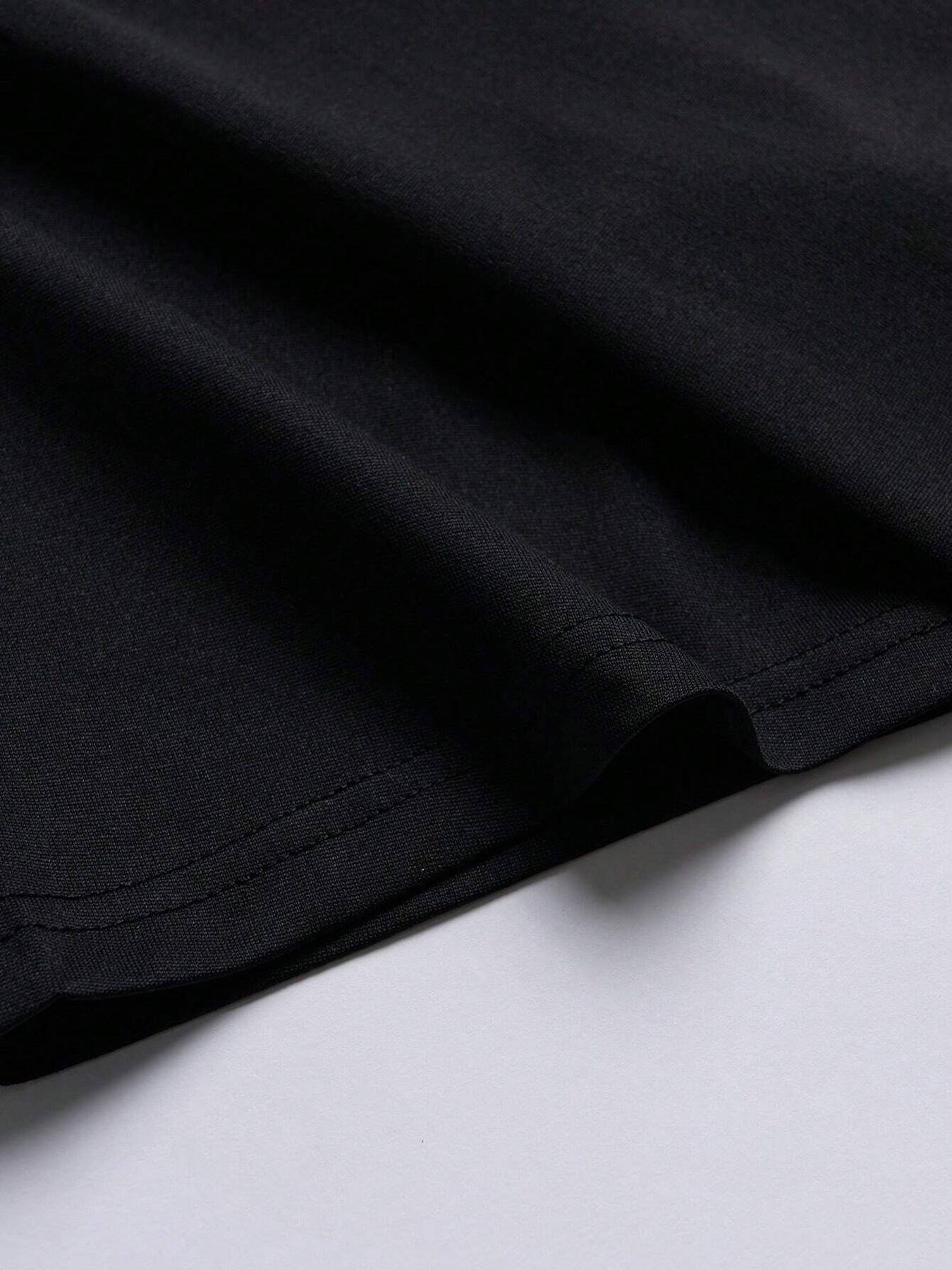 Men's Regular Fit Letter Print Round Neck Sleep Tee, Casual Soft Comfortable Short Sleeve Crew Neck Fitted T-shirt for All Seasons, Sleepwear & Loungewear for Men