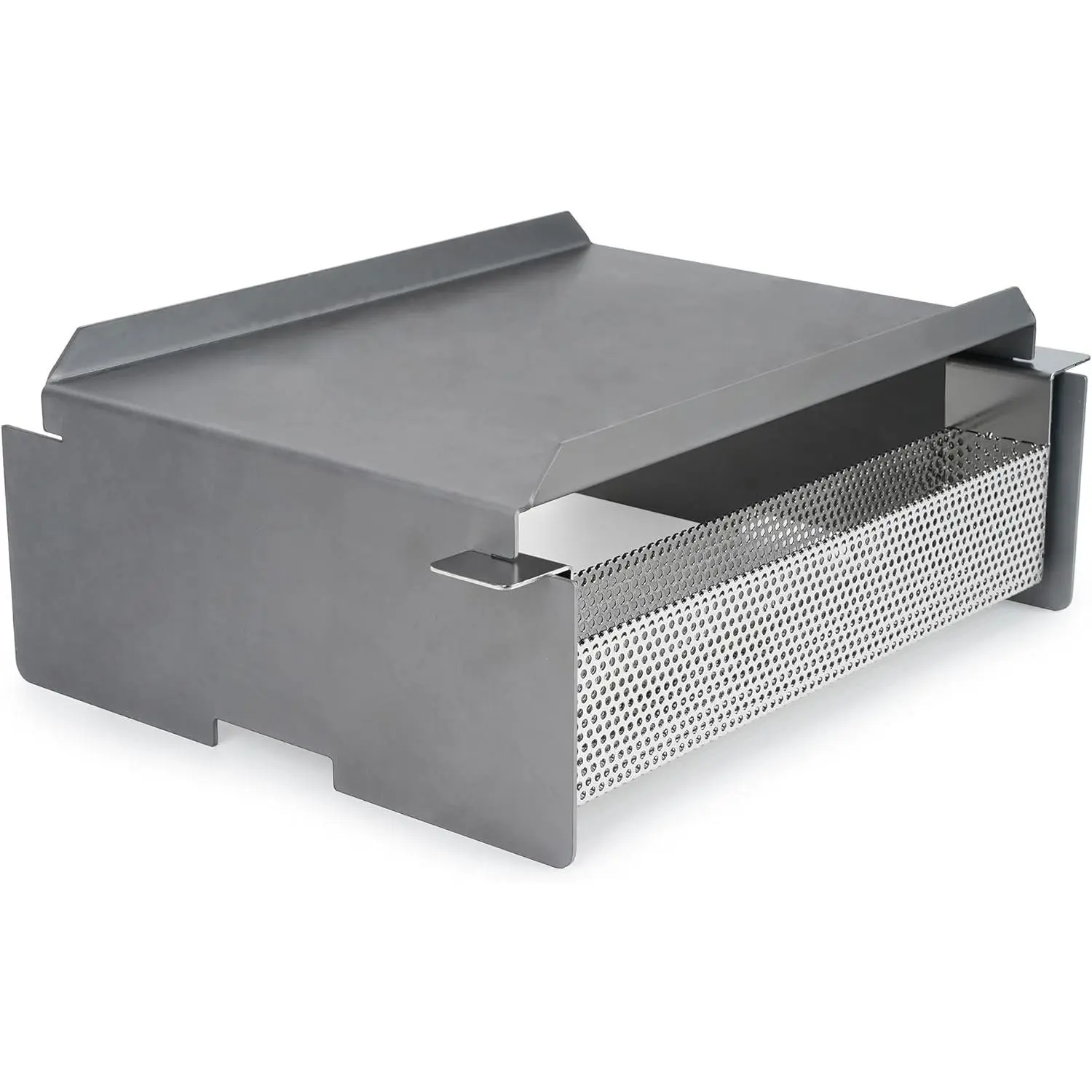 Heavy Duty Steel Heat Baffle Diffuser, Heat Deflector with Smoker Box, Heat Diffuser Replacement Part for Traeger, Camp Chef and Most Other Pellet Grills