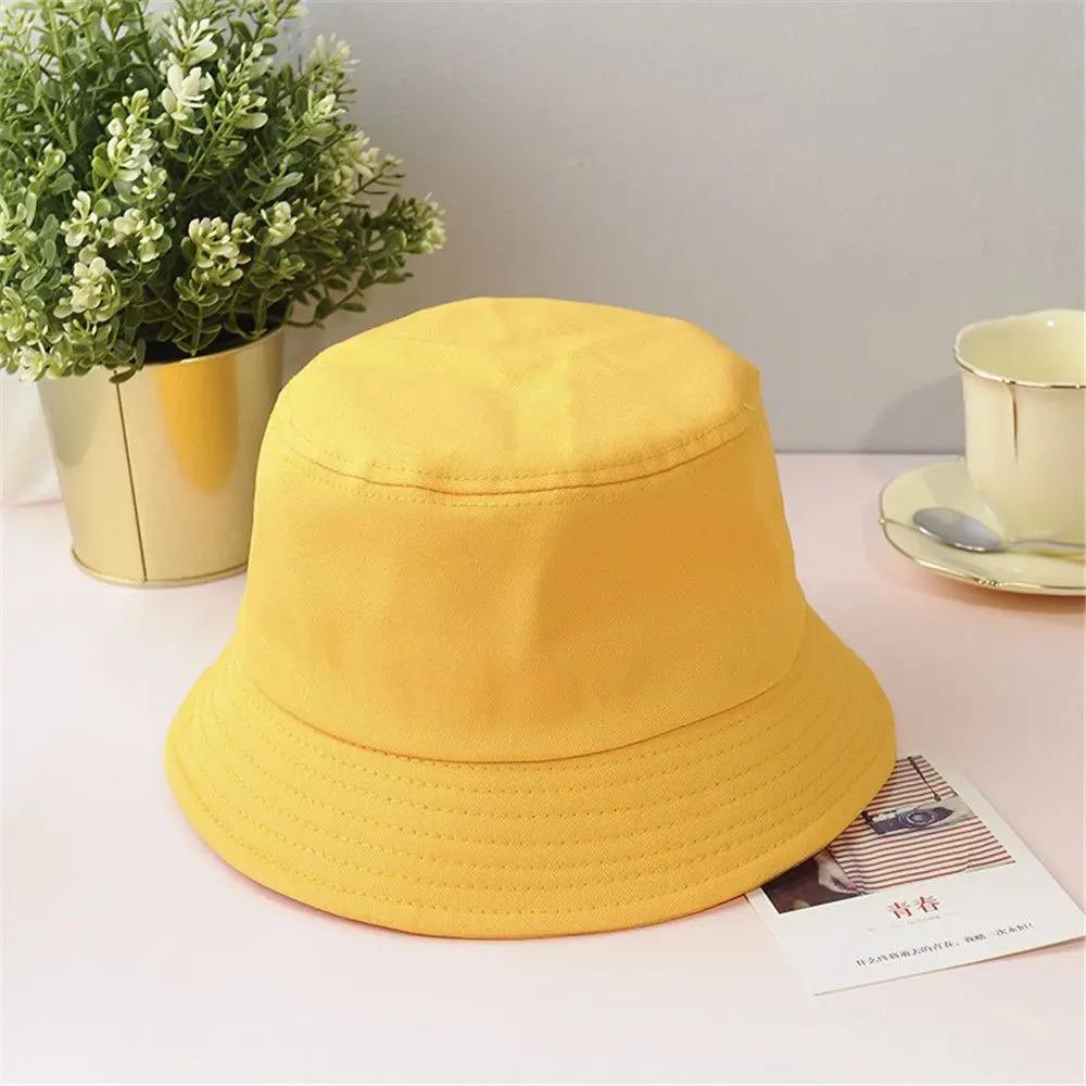 Foldable Bucket Hat Unisex Women Outdoor Sunscreen Hat Pure Color Fishing Hunting Cap Men Basin Chapeau Beach Cap