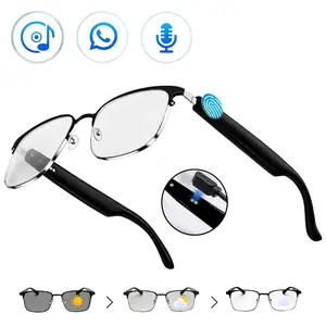 Smart Bluetooth Glasses with Photochromic Auto-Tinting Lenses, UV Protection, Open-Ear Audio, Hands-Free Calling & Long Battery Life for Driving, Cycling & Daily Wear, Great Gift Choice