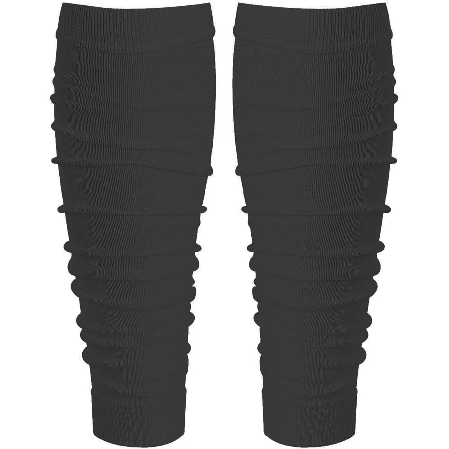Black Football Scrunch Leg Sleeves for Men Women,Calf Leg Compression Sleeve for Kids/Adults Boys Youth Athletes Running.Elastic Soccer Basketball Leg Sleeves.Football Accessories.