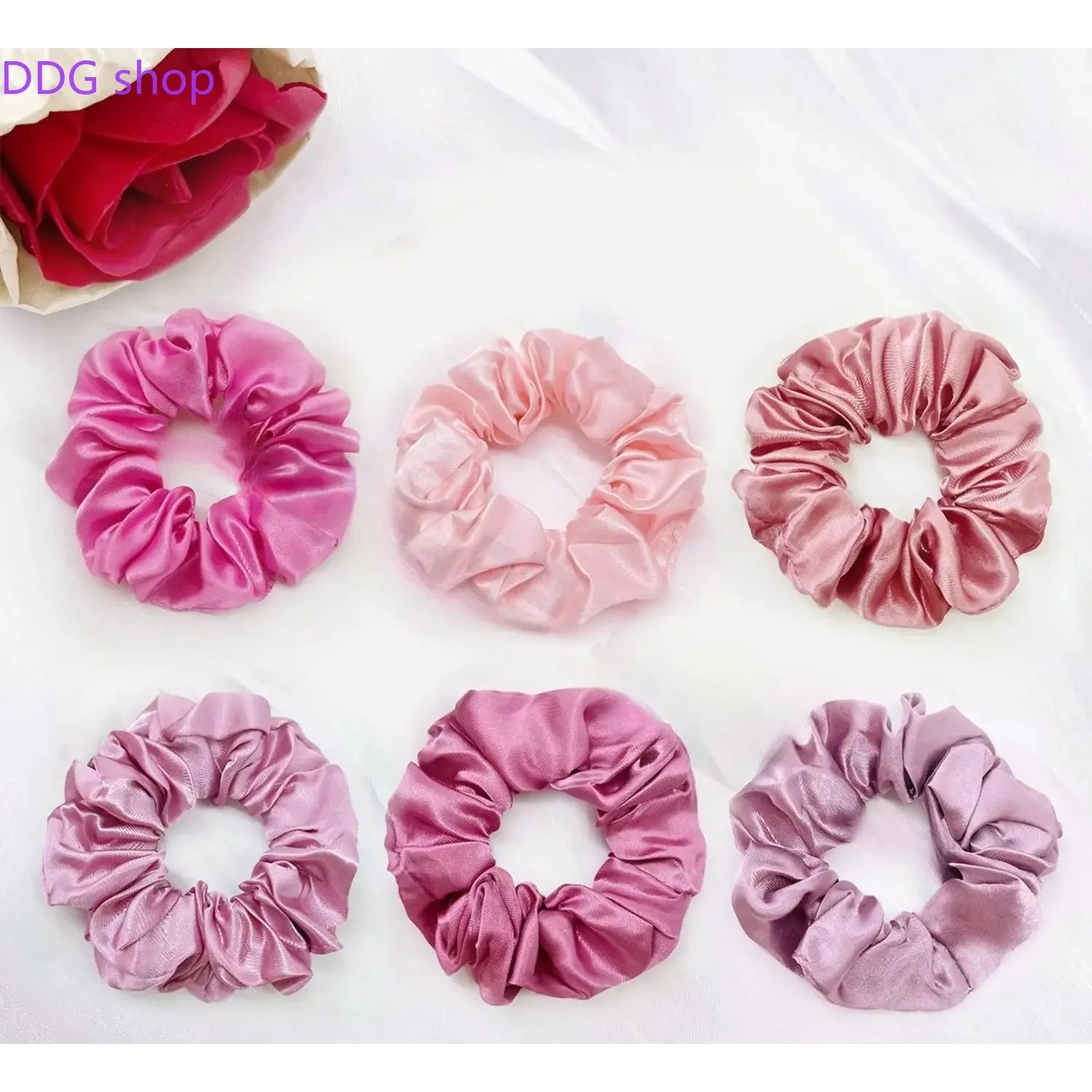 Fashion Hair Accessories Set - Stylish Wavy Curly Scrunchies, Chic Solid Color, Western-Inspired Korean-Style Voluminous Sports Hair Tie for Wristband Use (Sports & Outdoor Accessory), Stylish Accessories