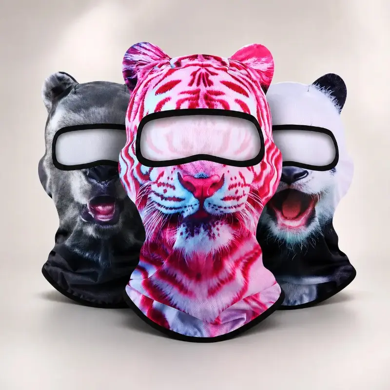 Cute 3D Panda Balaclava Hood Mask Soft Unisex Helmet‑Friendly Face Covering Cycling Party Cosplay Headwear Outdoor Sports Balaclava
