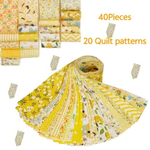 40 Pcs Precut Cotton Fabric Strips, Quilting Fabric Rolls for Sewing Projects, DIY Patchwork Craft Material for Beginners & Professionals, 6 Options
