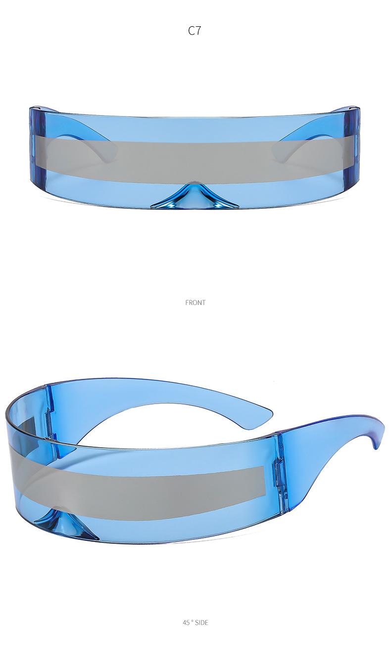 Futuristic One-Eyed Giant Cyber-Mask Sunglasses for Men and Women in Punk Style
