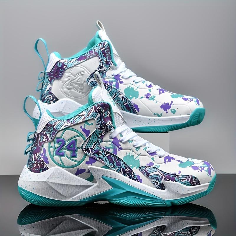 Men's High-Top Basketball Sneakers - Comfortable, Non-Slip, Durable Lace-Up Sneakers for All Seasons