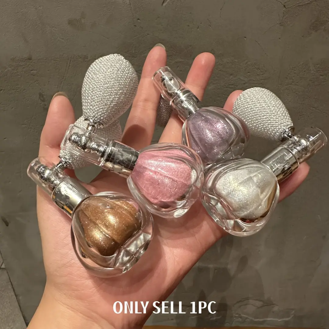 Pumpkin Bottle Highlighter Spray Powder, Independent Packaging Glitter, Fine Sparkle Mist, Body Hair Clavicle Neck Shimmer, Stage Party Bride Makeup, Long-Lasting Glow
