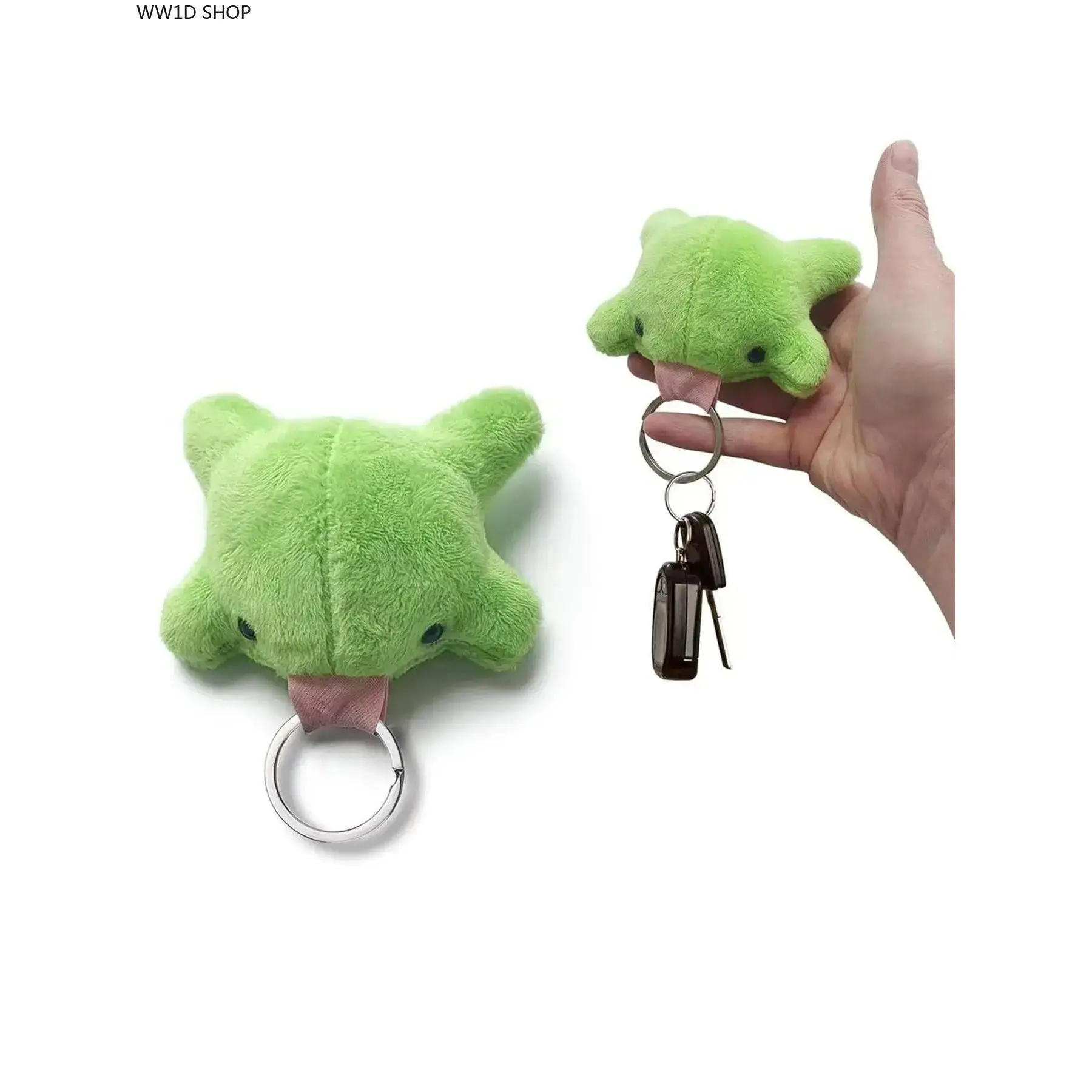 Plush Frog Keychain - Soft Kawaii Lightweight Animals Amphibians Accessory, Year-Round Everyday Use Pendant for Handbags, Backpacks