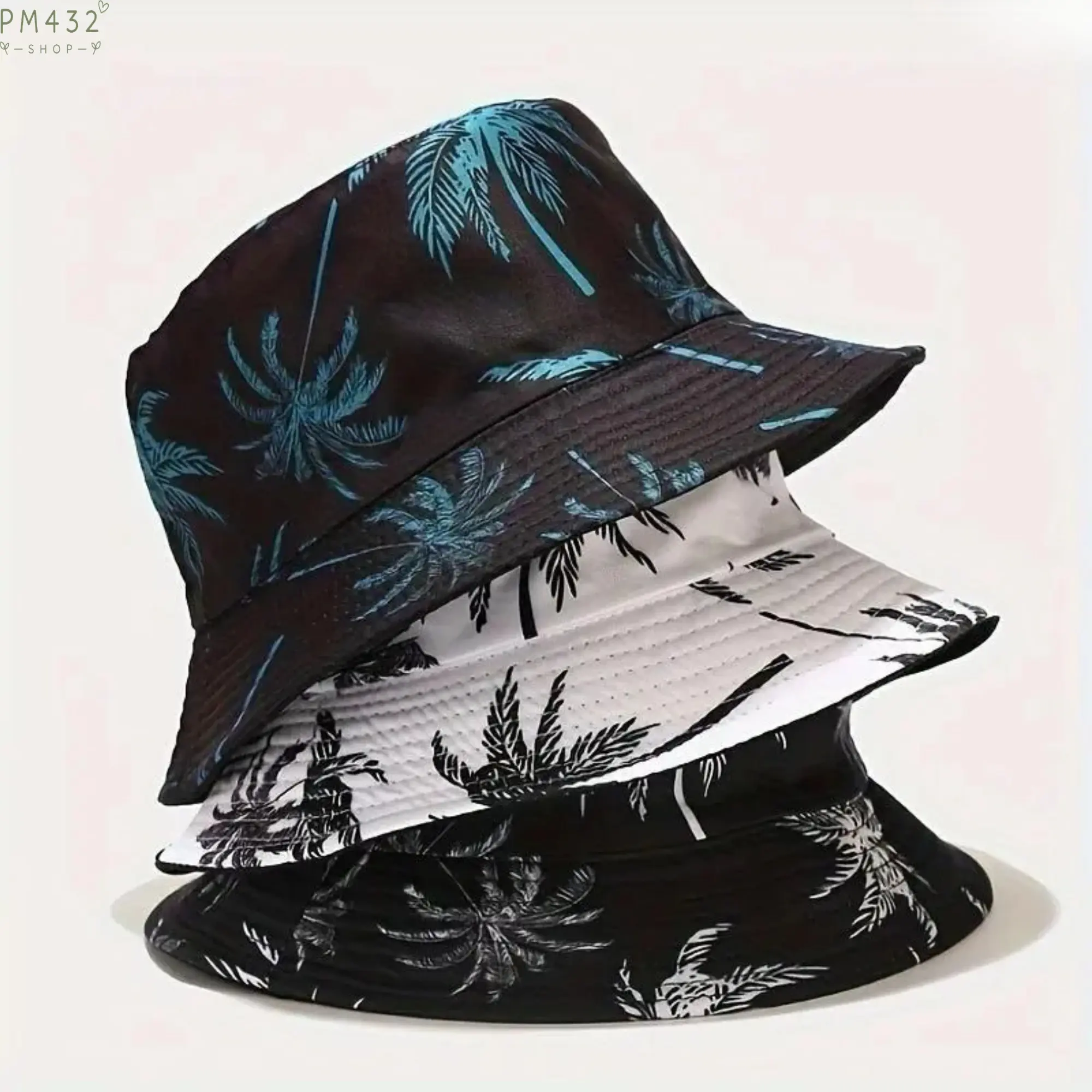 Unisex Coconut Print Bucket Hat, Lightweight Breathable Sun Hat with Boho Tropical Style, Adjustable Casual Fisherman Cap for Men Women, Summer Beach Travel Accessory, Outdoor Vacation Outfit Essential, Trendy Streetwear Hat