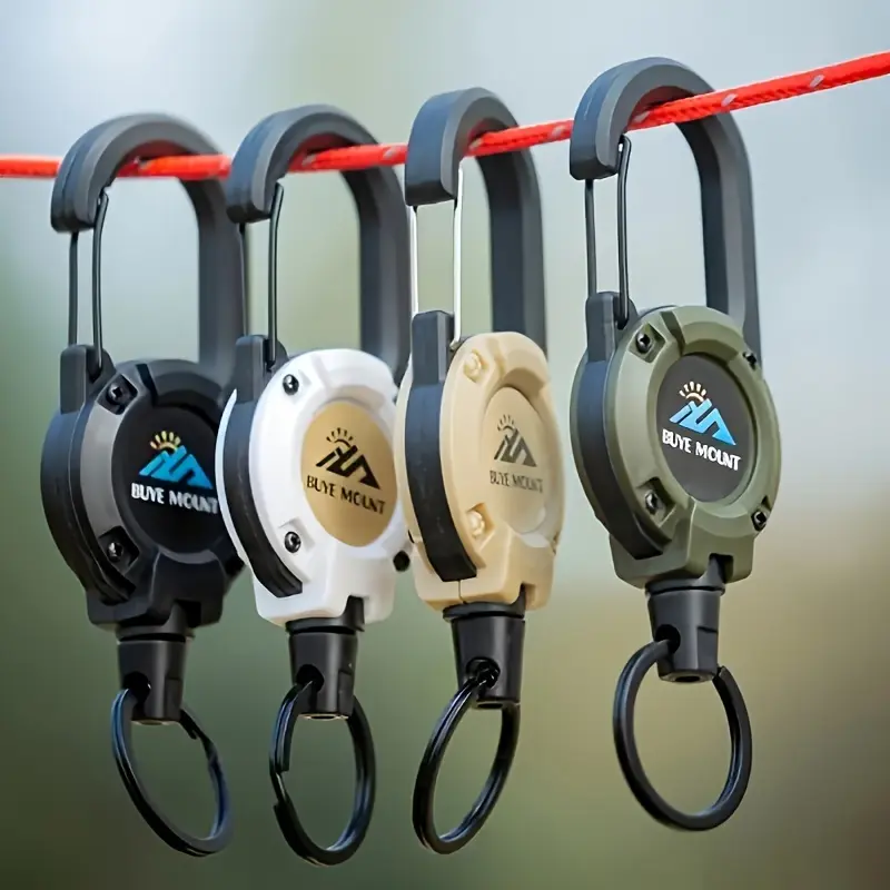 2 outdoor travel keychains - retractable ABS steel clip chains, secure key storage, essential for hiking and camping, and household necessities, anti-loss for office workers, ideal gift for Halloween/Thanksgiving/Christmas