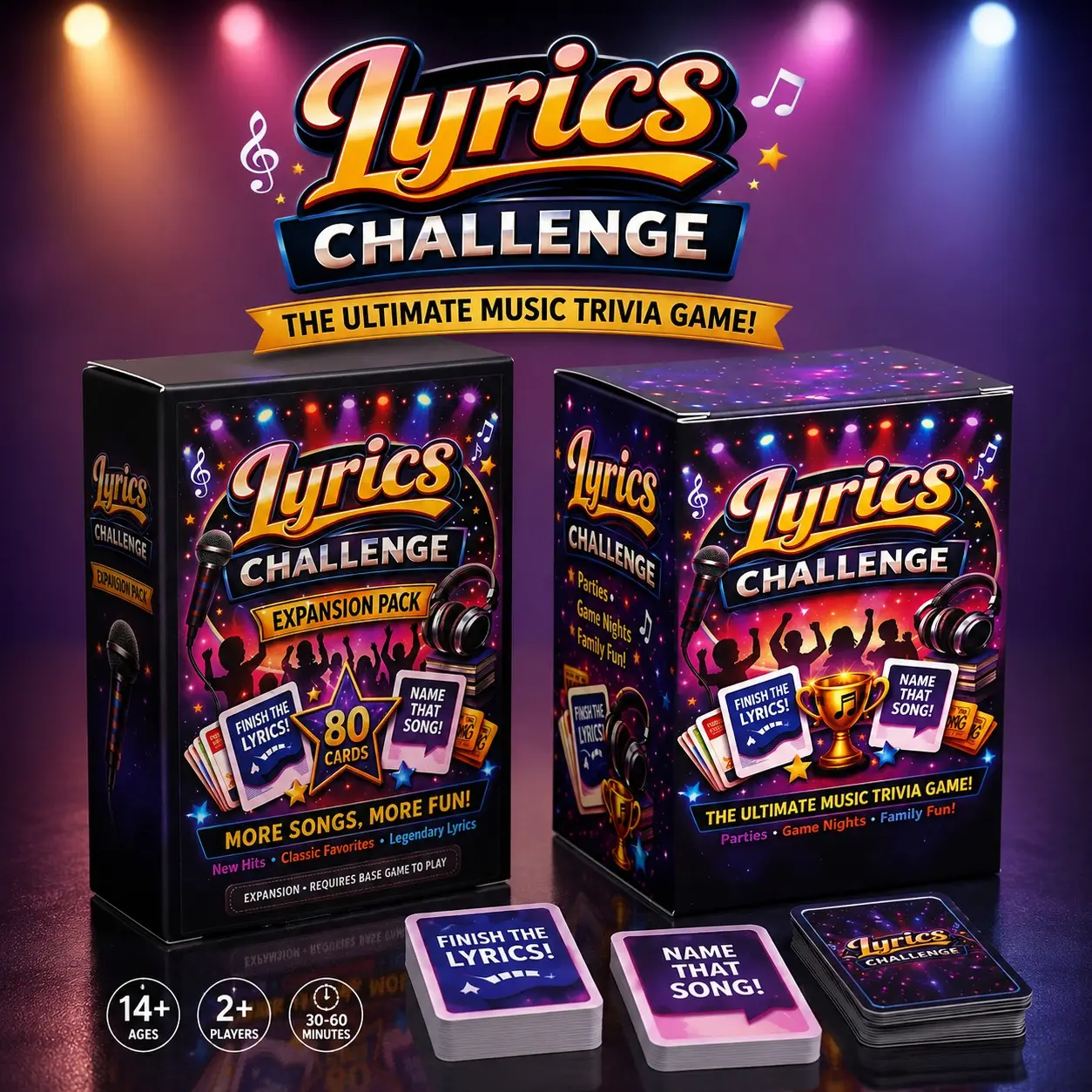 Music Trivia Card Game Party Gathering Entertainment 140 Cards Song Lyrics Knowledge Challenge Urban Culture Musical Hits Retro Grooves Interactive Social Tabletop Deck Fun Gift Set Soulful Melodies Rhythmic Nostalgia Rapping Singing Vocals Competition