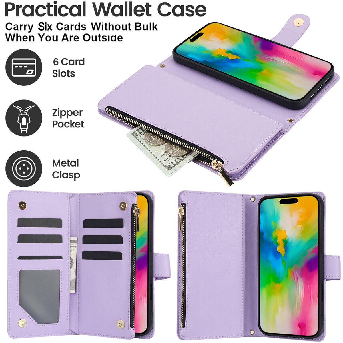 HISTORYOO For iPhone 17 Pro Max 16 15 Plus 14 13 12 Pro Wallet Case Crossbody PU Leather Cash Slot Zipper Purse with Credit Card Slot Holder Carrying Handbag Stand Phone CaseAdjustable Lanyard Detachable Strap Wrist for Women Ladies HISTORYOO For iPhone 17 Pro Max 16 15 Plus 14 13 12 Pro Wallet Case Crossbody PU Leather Cash Slot Zipper Purse with Credit Card Slot Holder Carrying Handbag Stand Phone CaseAdjustable Lanyard Detachable Strap Wrist for Women Ladies