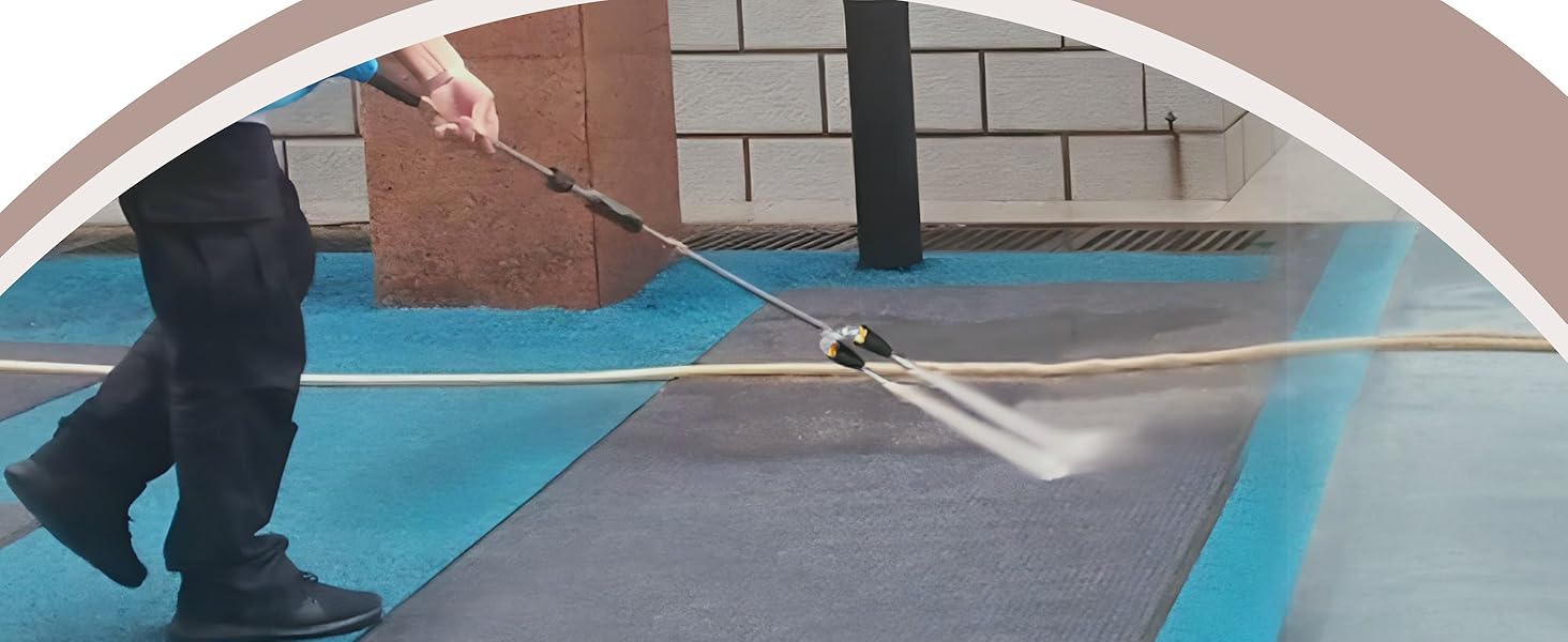 SUNDAY MIRTH Dual Turbo Nozzle Pressure Washer, 2.0mm Orifice Twin Turbo Nozzle, 360°   Rotating Power Washer Nozzle, 4-6 GPM, 4000 PSI, 1/4 Inch Quick Connector