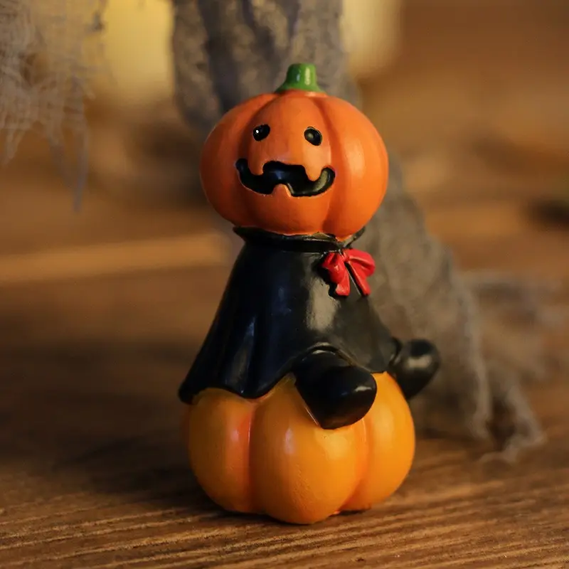 Cute Pumpkin Ghost Owl Resin Figurines, Reusable & Durable Halloween Decorations, Easy to Install, Perfect for Parties, Multiple，Reusable, Durable, Lightweight, Portable, Easy to Install, Easy to Hang, Set, Multiple Pack, Great Gift Idea,