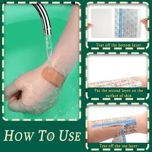 10/30/50 Piece Tattoo Aftercare Bandages, Waterproof Transparent Film Dressing, Showerproof Elastic Adhesive Wound Patches, Tattoo Wrap