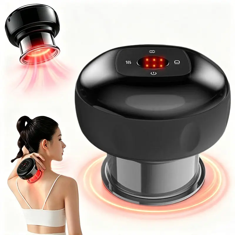 Electric Cupping Therapy Set with Remote Control, Smart Cupping Therapy Massager for Massage Therapy, Red Light & Heated Suction Cups for Body Relaxation, Cupping Treatment Set
