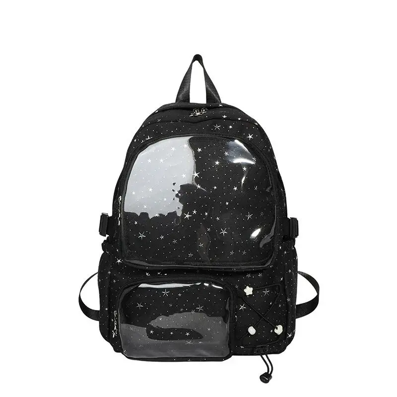 Japanese Kawaii Itabag Women New Star Transparent Backpack Women Large Capacity Ita Backpack School Bags for College Student JK