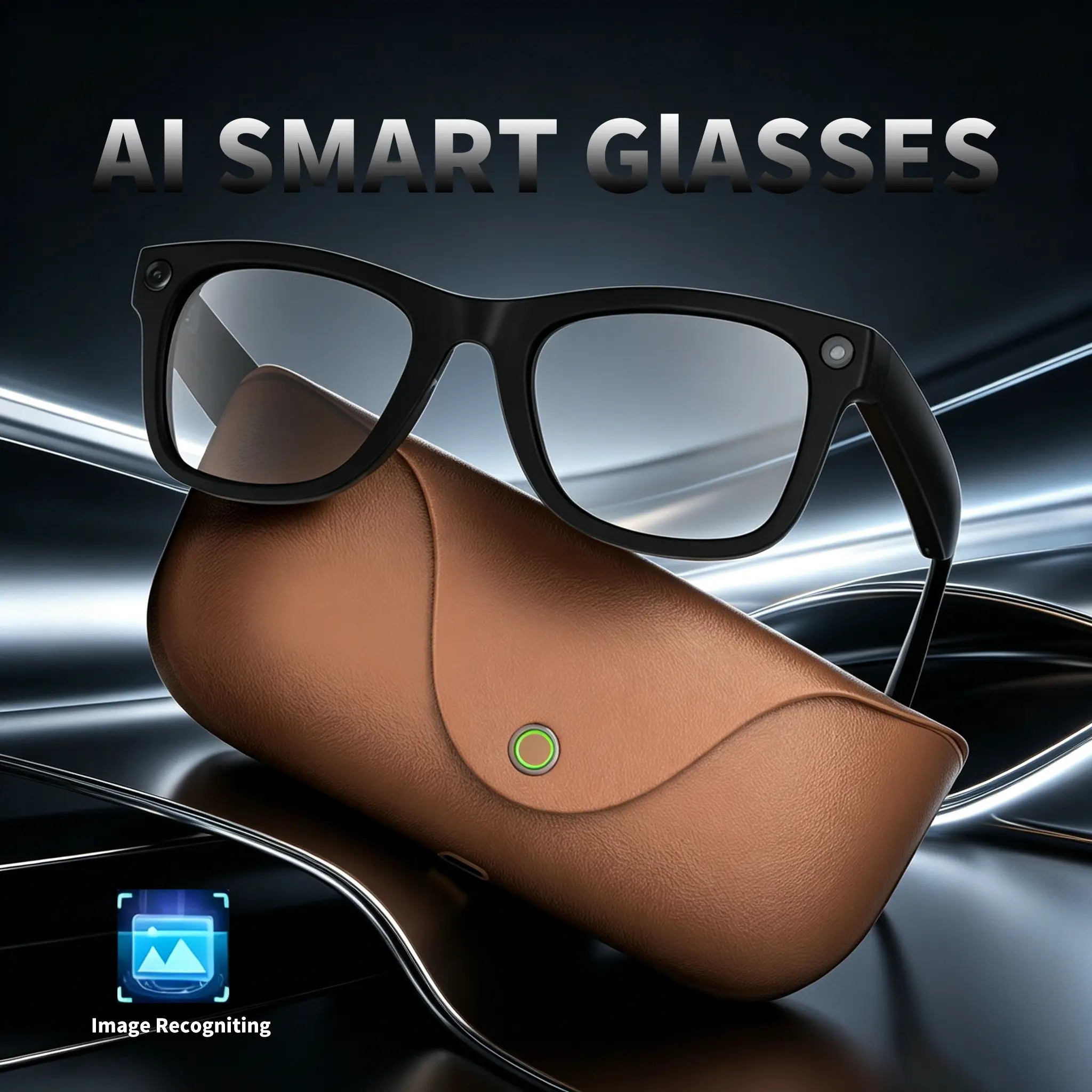 2026 Upgrade Smart Ai Glasses, 1080P HD Video, Photo, Recording, Bluetooth-compatible Call, Music Play, Sunshade Function, Outdoor Use, Wearable Tech Glasses, Wireless Audio Glasses