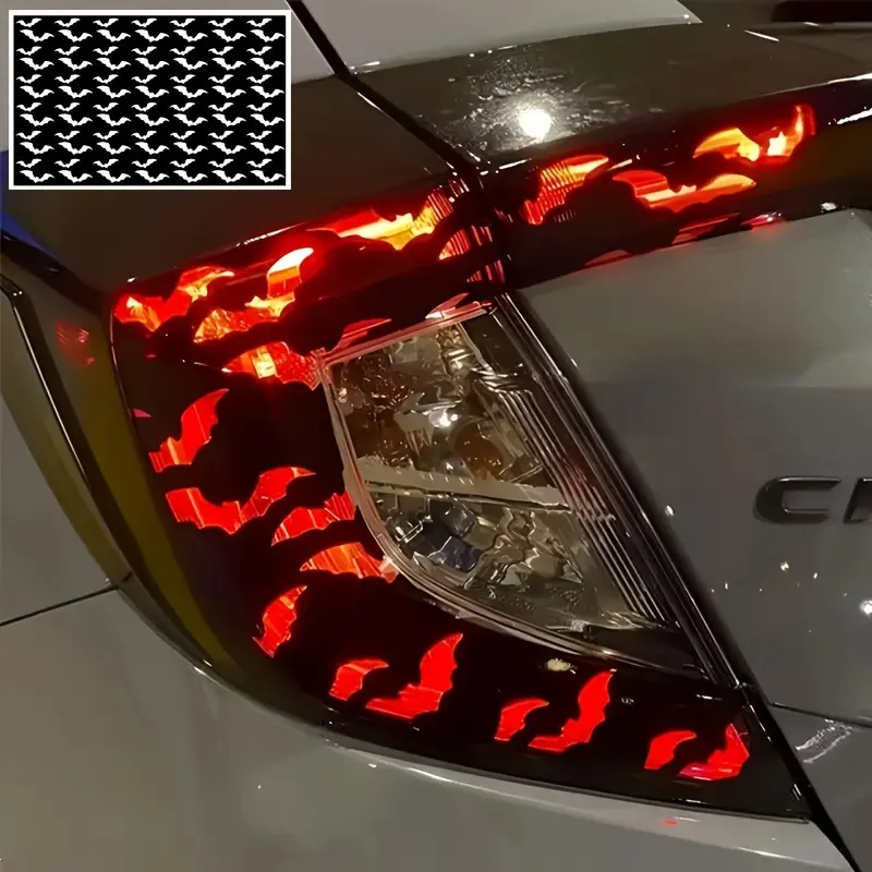 Halloween Ghost & Bat Tail Light Decals - Cute Self-Adhesive Brake Light Stickers for Cars, Trucks and SUVs | Made of Durable PVC with Simple Installation